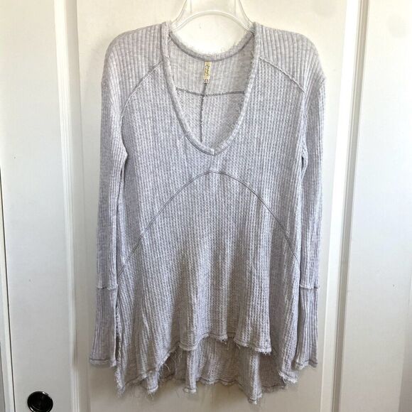 Free People Drippy Sunset Park Lightweight Thermal Knit Oversized Tunic Top XS - Picture 11 of 11